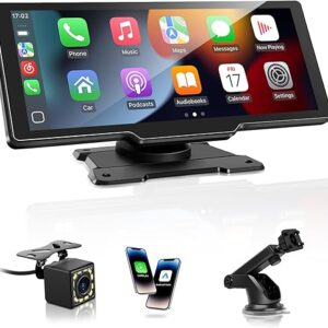 Carplay Screen for Car, 10.26″ Wireless Car Play Screen Car Stereo with Carplay, Android Auto,1080p Backup Camera,Super Link,GPS for Cars, …
