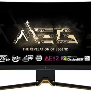 MSI MEG 342C QD OLED, 34″ Curved Gaming Monitor, 3440 x 1440 (UWQHD), OLED, 0.1ms, 175Hz, FreeSync Premium, HDR 400, HDMI, DP Port, USB Typ…