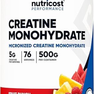 Nutricost Creatine Monohydrate Powder (Fruit Punch, 500 Gram)