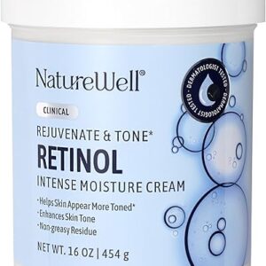 NATURE WELL Clinical Retinol Advanced Moisture Cream for Face, Body, & Hands, Boosts Skin Firmness, Enhances Skin Tone, No Greasy Residue, …