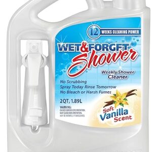 Wet & Forget Shower Cleaner Spray Multi-Surface Weekly Application Requires No Scrubbing, Bleach-Free Formula, Ready to Use, Vanilla Scent,…