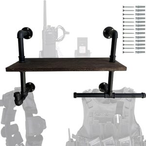 Heavy-Duty Tactical Gear Rack Wall Mount Hanger & Hook for Police,Motorcycle,Cycling,Football Suit(1 Set)