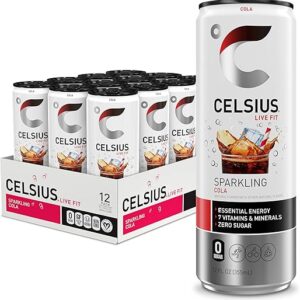CELSIUS Sparkling Cola, Functional Essential Energy Drink 12 Fl Oz (Pack of 12)
