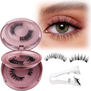 GEMERRY Magnetic Eyelashes with Applicator Natural Look Soft Magnetic Lashes No Glue No Eyeliner Needed Lash Applicator Tool Kit Easy to We…