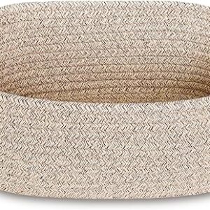 ABenkle Small Basket, Soft Woven Storage Bins Baskets for Cat and Dog Toys Organizer, Decorative Shelves Closet Organizing Baskets Chest Bo…