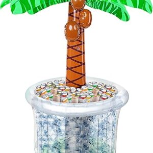JOYIN 60″ Inflatable Palm Tree Cooler, Beach Theme Decor, Pool Party Decorations, Luau Hawaiian Birthday Party Supplies, Ocean Jungle Tropi…