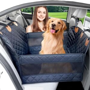 Paw Jamboree Dog car seat Cover for Back seat Hard Bottom Half Dog car seat Cover Passenger Friendly Back seat Extender for Dogs