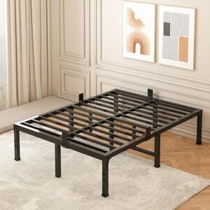 FUIOBYVV California King Bed Frame 18 Inch Tall 3500 lbs Heavy Duty Metal Platform Bed Frame California King Size No Box Spring Needed/Nois…