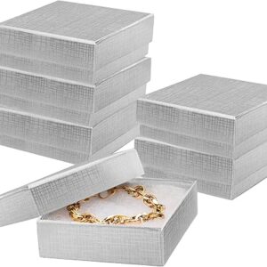 Jewelry Gift Boxes 6 Pack 3.5×3.5×1 inch Cardboard Jewelry Box, Cotton Filled Small Jewelry Gifts Boxes With Lids | For Earring, Bracelet, …