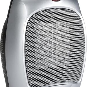 Amazon Basics Ceramic Space Heater, Portable Heater for Indoor Use, for Office and Home, With Overheat and Tip-Over Protection, Thermostat,…