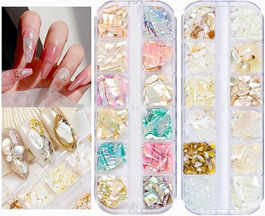 Aurora Abalone Shell Sequins for Nail Art