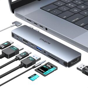 USB C Hub Adapter for MacBook Pro Air 2022 2021 2020 2019 Docking Station for MacBook M1 M2 USB C to HDMI Mac Accessories Multiport Dongle …