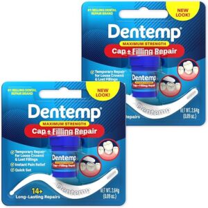 Dentemp Maximum Strength Loose Cap and Lost Filling Repair – Dental Repair Kit for Instant Pain Relief (Pack of 2)
