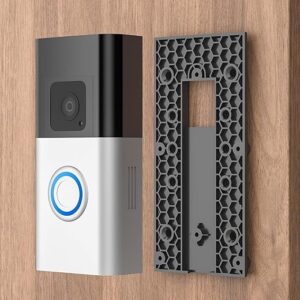 No-Drill Adhesive Doorbell Mount Compatible with Ring Video Doorbell 4 /Battery Doorbell Plus/Pro, Door Mounting Holder Bracket Accessories…