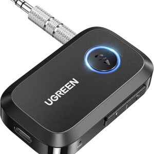 UGREEN 5.4 Aux Bluetooth Adapter, Noise Cancelling 3.5mm AUX Bluetooth Car Adapter, Wireless Audio Receiver for Home Stereo/Wired Speaker, …