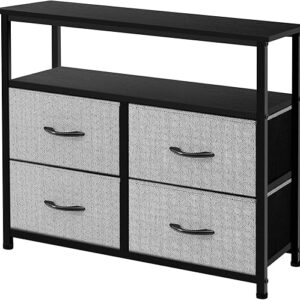 AZL1 Life Concept Storage Dresser with Shelves-Storage Chest for Bedroom, Living Room, Hallway, Closet Organizer with Sturdy Steel Frame, W…