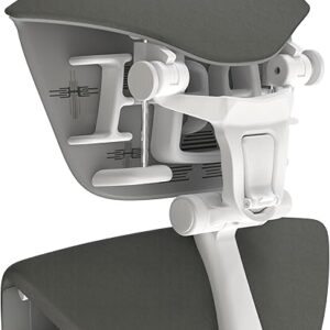 OFFICE LOGIX SHOP Embody Headrest Compatible with Herman Miller Embody Chair (Grey Rythem Fabric/White Frame)