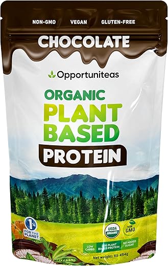 Opportuniteas Organic Chocolate Vegan Protein Powder