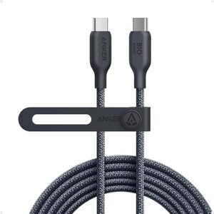 Anker USB C Cable, 240W Bio-Braided Type C Fast Charge Cord for iPhone 16/16 Pro, MacBook Pro 2020, iPad Pro,and More(USB 2.0, 10FT, Phanto…