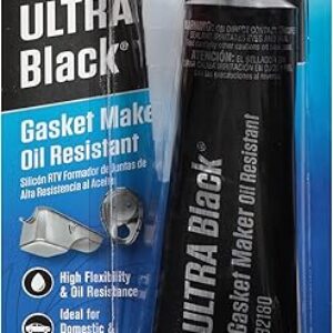 Permatex 82180 Ultra Black Maximum Oil Resistance RTV Silicone Gasket Maker, Sensor Safe And Non-Corrosive, For High Flex And Oil Resistant…