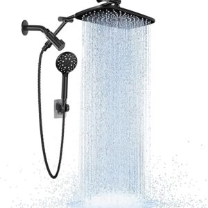 Veken Wide Rain Shower Head with 6 Modes Handheld Water Spray,High Pressure Showerhead Combo with Arm for Bathroom Accessories,Home Decor A…