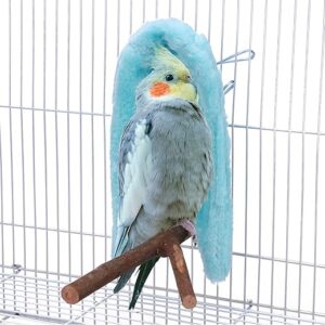 Comfort Corner Fleece Bird Blanket Parrot Cage Snuggle Hut Warm Bird Nest House Bed Hanging Hammock Toy for Parakeet Cockatiel Pigeon Small…