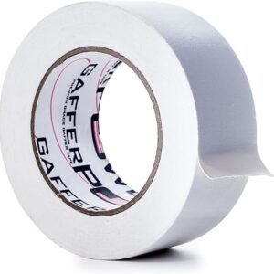 Gaffer Power Real Professional Premium Grade Gaffer Tape Made in The USA – White 2 Inch X 30 Yards – Heavy Duty Gaffer’s Tape – Non-Reflect…