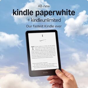 All-new Amazon Kindle Paperwhite (16 GB) – Our fastest Kindle ever, with new 7″ glare-free display, and weeks of battery life – Black + 3 M…