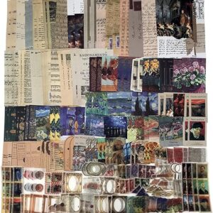 Esweny 200PCS Vintage Scrapbooking Supplies Kit for Journaling,Bullet Journals Junk Journal Planners Aesthetic Cottagecore Room Decor Wall …