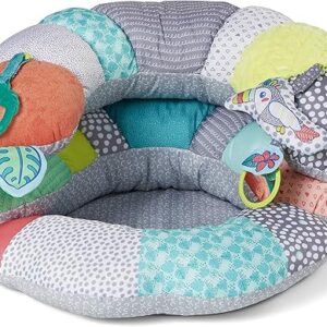 Infantino 2-in-1 Tummy Time & Seated Support – for Newborns and Older Babies, with Detachable Support Pillow and Toys, for Development of S…
