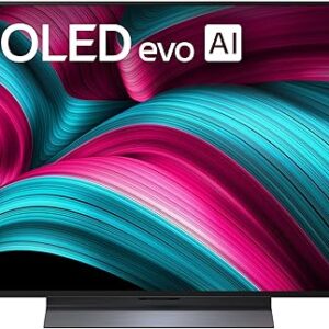 LG 48-Inch Class OLED evo AI 4K C5 Series Smart TV w/Dolby Atmos, Dolby Vision, HDR10, AI Super Upscaling 4K, Filmmaker Mode, Wow Orchestra…