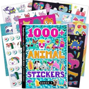 Fashion Angels 1000+ Animal Sticker Book – 40-Page Sticker Book For Kids – Over 1000 Stickers for Scrapbooking, Planner Decor, Gifts & Crea…