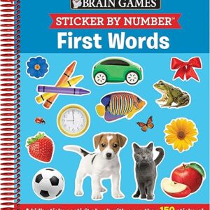 Brain Games – Sticker by Number: First Words (For Kids Ages 3-6): A Kid’s Sticker Activity Book With More Than 150 Stickers!