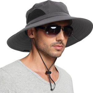 EINSKEY Wide Brim Sun Hat, UPF 50+ UV Protection Waterproof Packable Bucket Hat for Men & Women, Fishing Hiking Beach Garden