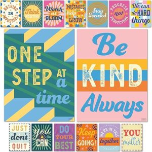 S&O Set of 15 Motivational Posters for Classroom – Study room Poster – Inspirational Teaching Zone Charts for High School – Motivating Prin…