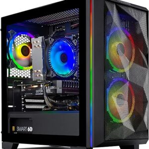 Skytech Gaming Chronos Mini Gaming PC Desktop – AMD Ryzen 5 3600 3.6 GHz, NVIDIA RTX 3050, 500GB NVME SSD, 16GB DDR4 RAM 3200, 600W Gold PS…