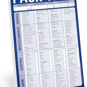 Knock Knock Pack This! Pad Packing List Notepad, 6 x 9-inches