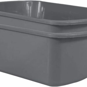 Wash Basins – Rectangular Plastic Hospital Bedside Soaking Tub [2 Pack] Small 7 Quart Graduated Bucket – Portable Washbasin for Washing, Cl…