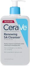 CeraVe Renewing Salicylic Acid Cleanser, Formulated With Hyaluronic Acid, Niacinamide, & Ceramides, Gentle BHA Exfoliating Face Wash Smooth…