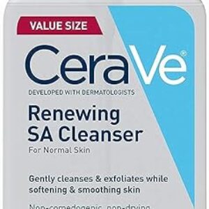 CeraVe Renewing Salicylic Acid Cleanser, Formulated With Hyaluronic Acid, Niacinamide, & Ceramides, Gentle BHA Exfoliating Face Wash Smooth…