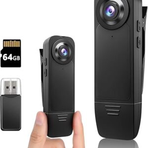 Mini Body Camera 1080P Police Body Camera with Memory Card,Body Worn Cam,Premium Portable,Wearable Patrol Video Recording Camcorder for Wor…