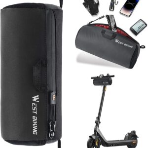 1L Bike Handlebar Bag Reflective Bike Front Tube Bag with Shoulder Strap Bicycle Storage Pouch Multifunction Cycling Accessories