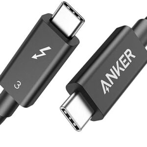 Anker USB C Cable,Thunderbolt 3.0,100W Charging(2.3FT),Supports 5K Display and 40 Gbps Data Transfer,for iPhone 16/15,MacBook,Samsung Galax…