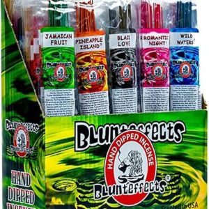 Blunteffects Hand-Dipped Incense Sticks – Premium 144-Pack Variety Set, 12 Different Scents, 11″ Long, USA-Made Aromatherapy with Long Burn…