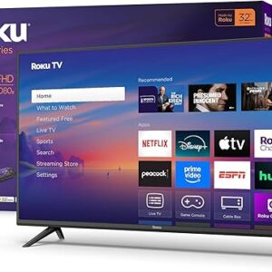 Roku Smart TV 2025 – 32-Inch Select Series, 1080p Full HD TV – Roku TV with Voice Remote – Flat Screen LED Television with Wi-Fi for Stream…