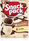 Snack Pack Chocolate and Vanilla Flavored Pudding Cups Family Pack, 12 Count Pudding Cups (1 Pack)