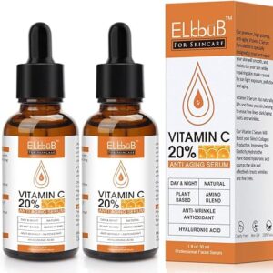 Premium 20% ๐ฏ๐ข๐ญ๐๐ฆ๐ข๐ง ๐ ๐ฌ๐๐ซ๐ฎ๐ฆ – (2PACK) with Hyaluronic Acid, Retinol & Amino Acids – Boost Skin Collagen,Hydrate & Plump Skin, Anti Aging & …