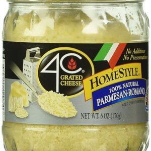 4C HomeStyle 100% Natural Parmesan-Romano Grated Cheese 6 Oz (Pack of 2)
