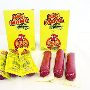 Big Mama Pickled Sausage, Made with Chicken and Pork: 24 Packs of 2.4 Oz