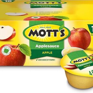 Mott’s Applesauce, 4 Oz Cups, 18 Count, No Artificial Flavors, Good Source Of Vitamin C, Nutritious Option For The Whole Family